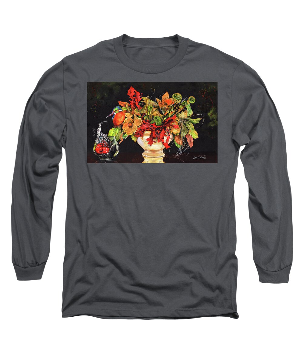 Still Life Long Sleeve T-Shirt featuring the painting A Splash of Colour #1 by Peter Williams