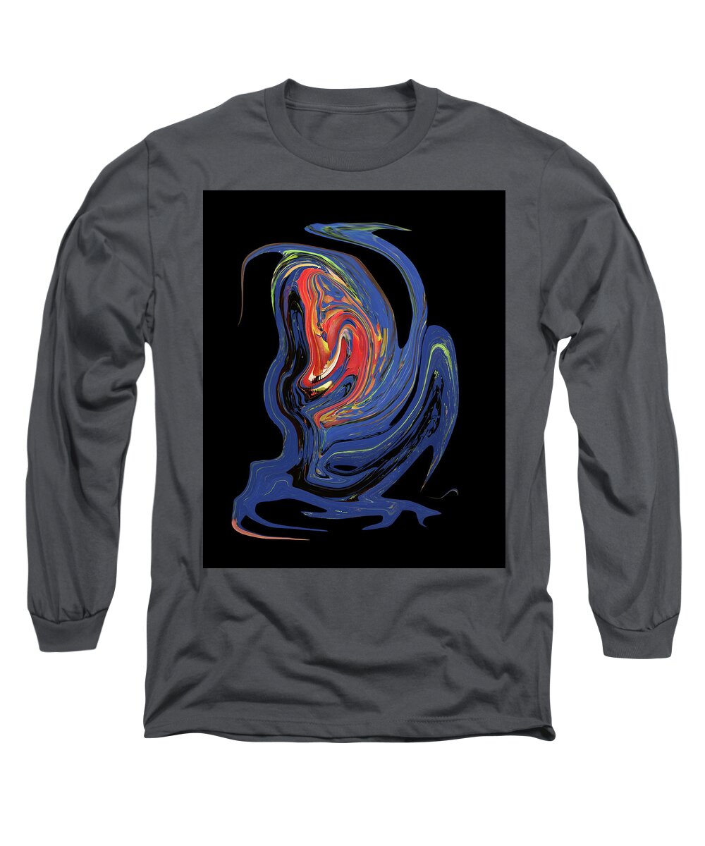 Distort Long Sleeve T-Shirt featuring the photograph Blue Dragon by Robert Woodward