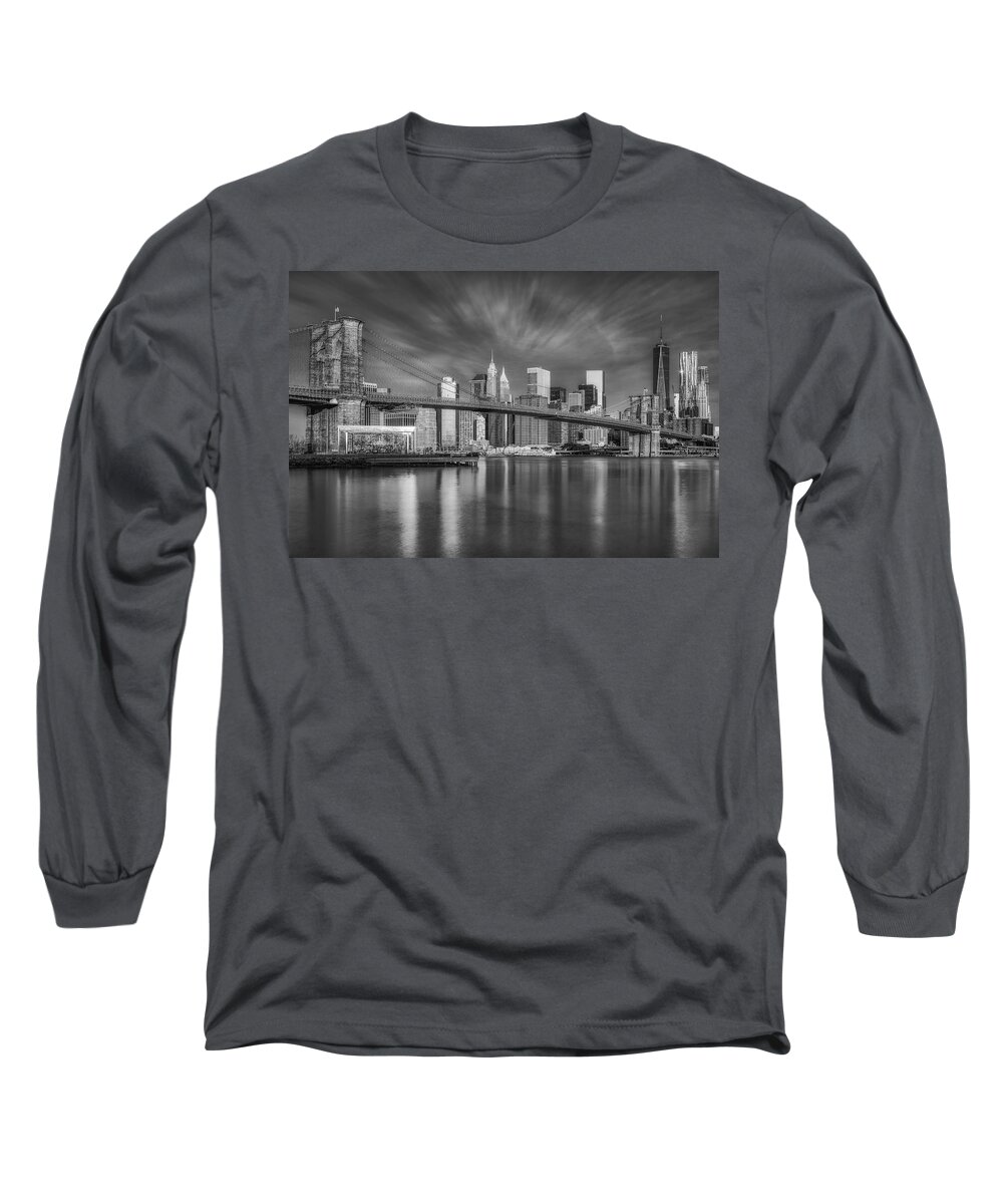 Brooklyn Bridge Long Sleeve T-Shirt featuring the photograph Brooklyn Bridge From Dumbo #2 by Susan Candelario