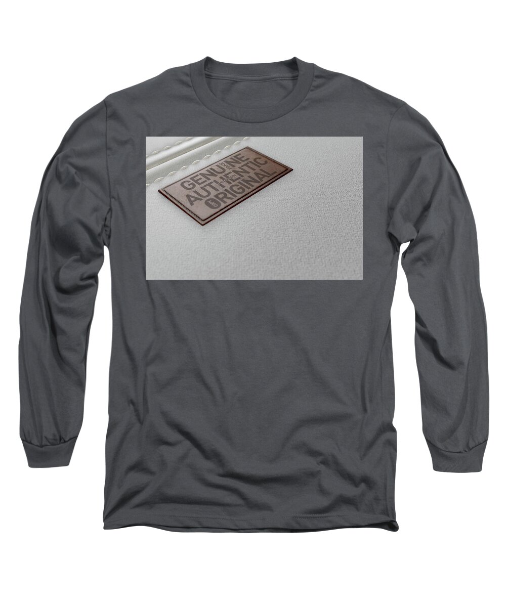 Canvas Material And Leather Label Fake Long Sleeve T-Shirt by Allan Swart -  Fine Art America