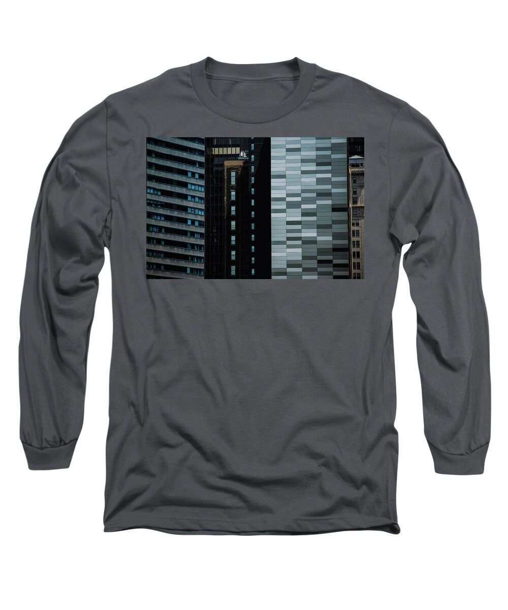 Abstract Long Sleeve T-Shirt featuring the photograph City Perspective #1 by Michael Nowotny