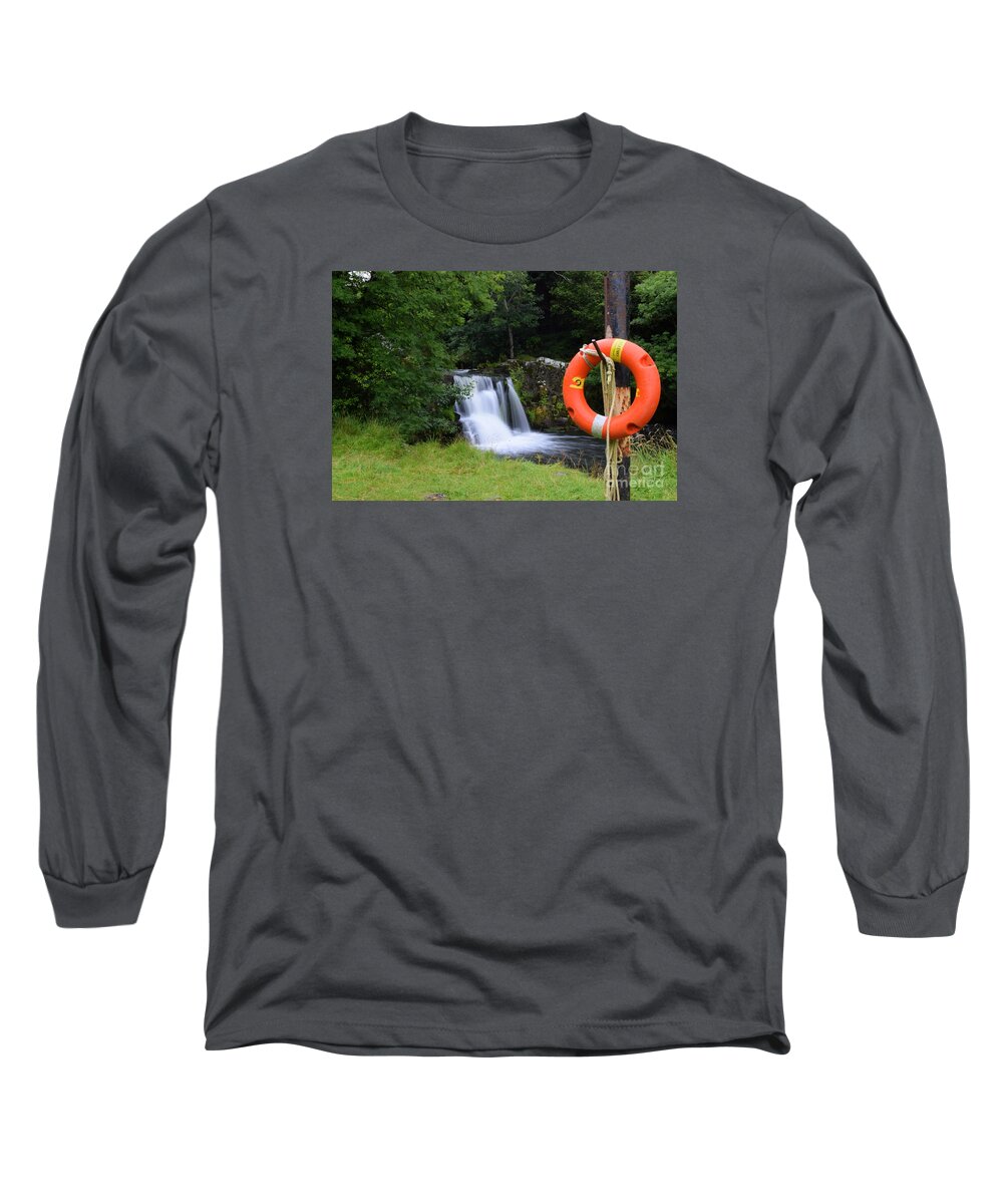 Cloonassy Long Sleeve T-Shirt featuring the photograph Cloonassy Waterfall #1 by Joe Cashin