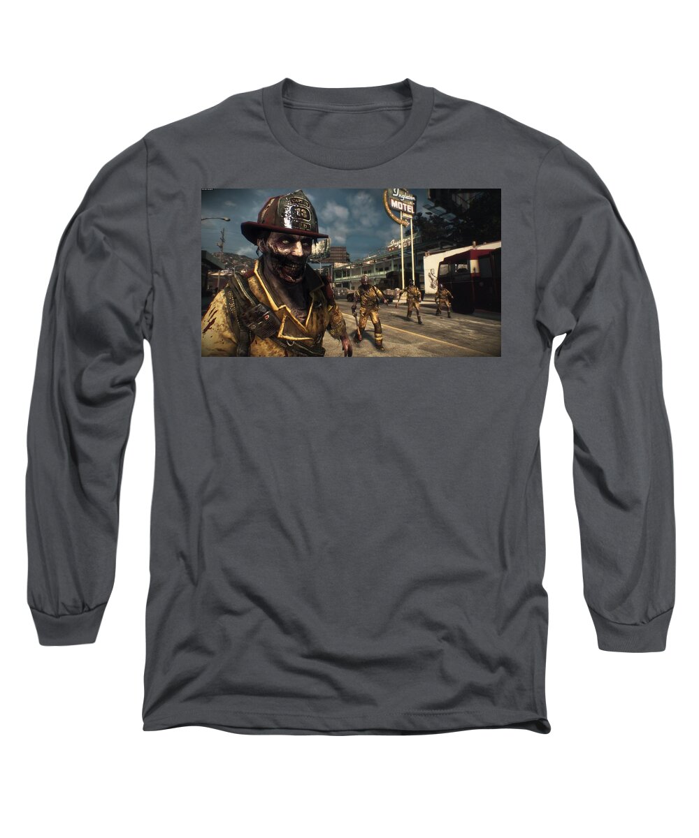 Dead Rising 3 Long Sleeve T-Shirt featuring the digital art Dead Rising 3 #1 by Super Lovely