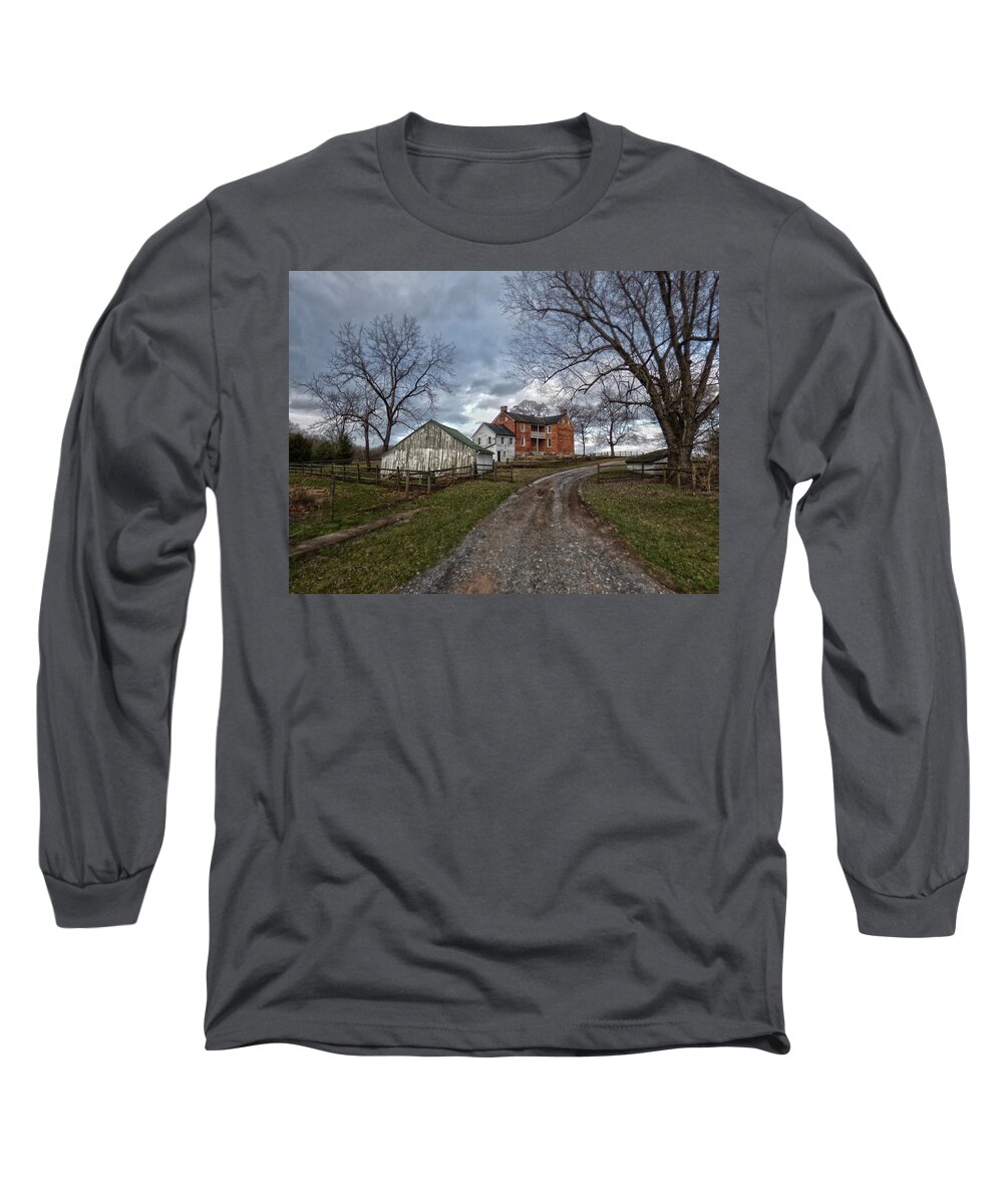 Farming Long Sleeve T-Shirt featuring the photograph Farm Lane #1 by Bob Geary