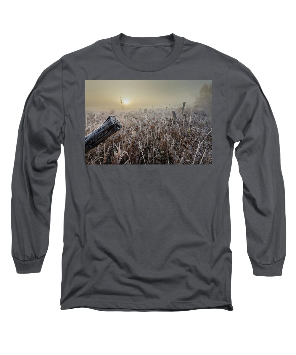 Autumn Long Sleeve T-Shirt featuring the photograph First Frost #1 by Dan Jurak