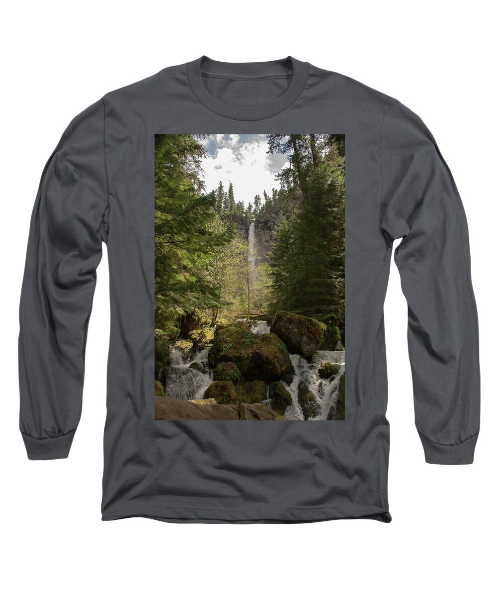 Water Falls Long Sleeve T-Shirt featuring the photograph Inner Light #1 by Dave Hill