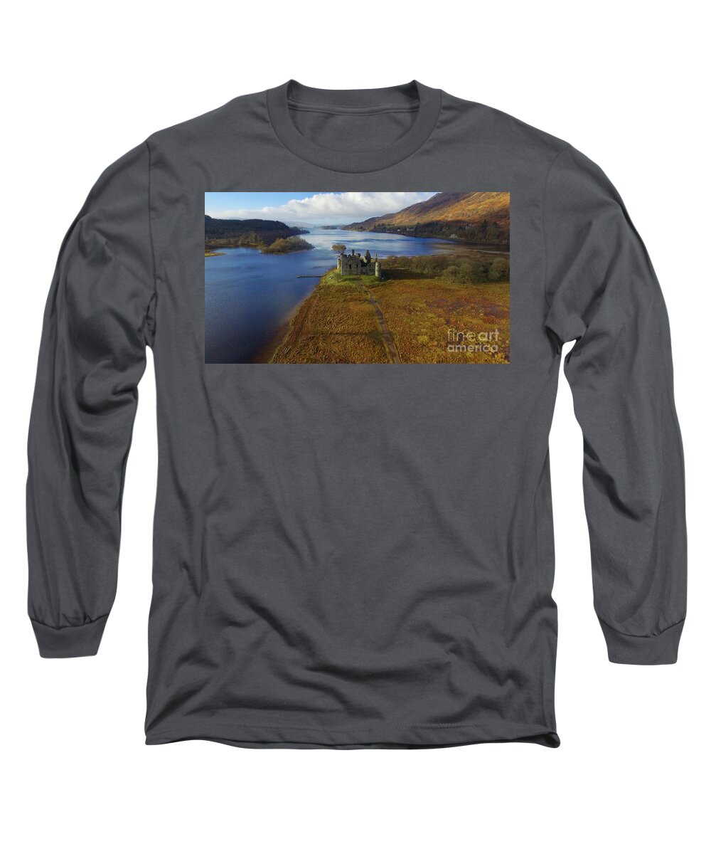 Mountains Long Sleeve T-Shirt featuring the photograph Kilchurn Castle #2 by David Grant