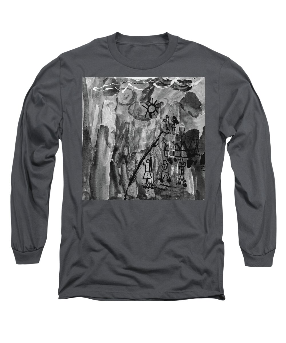  Long Sleeve T-Shirt featuring the painting Light Land by Abigail White