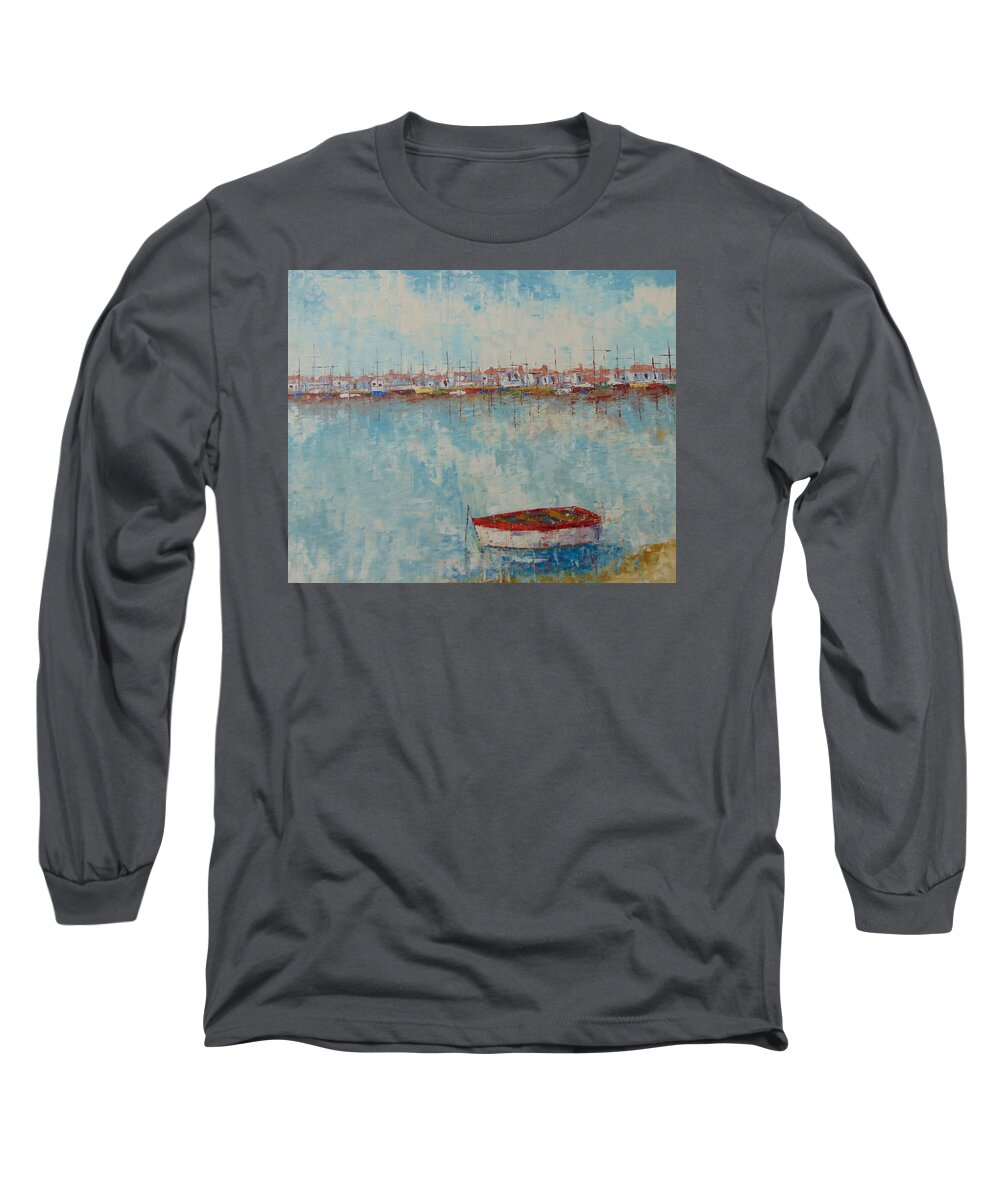 Provence Long Sleeve T-Shirt featuring the painting Marseille by Frederic Payet