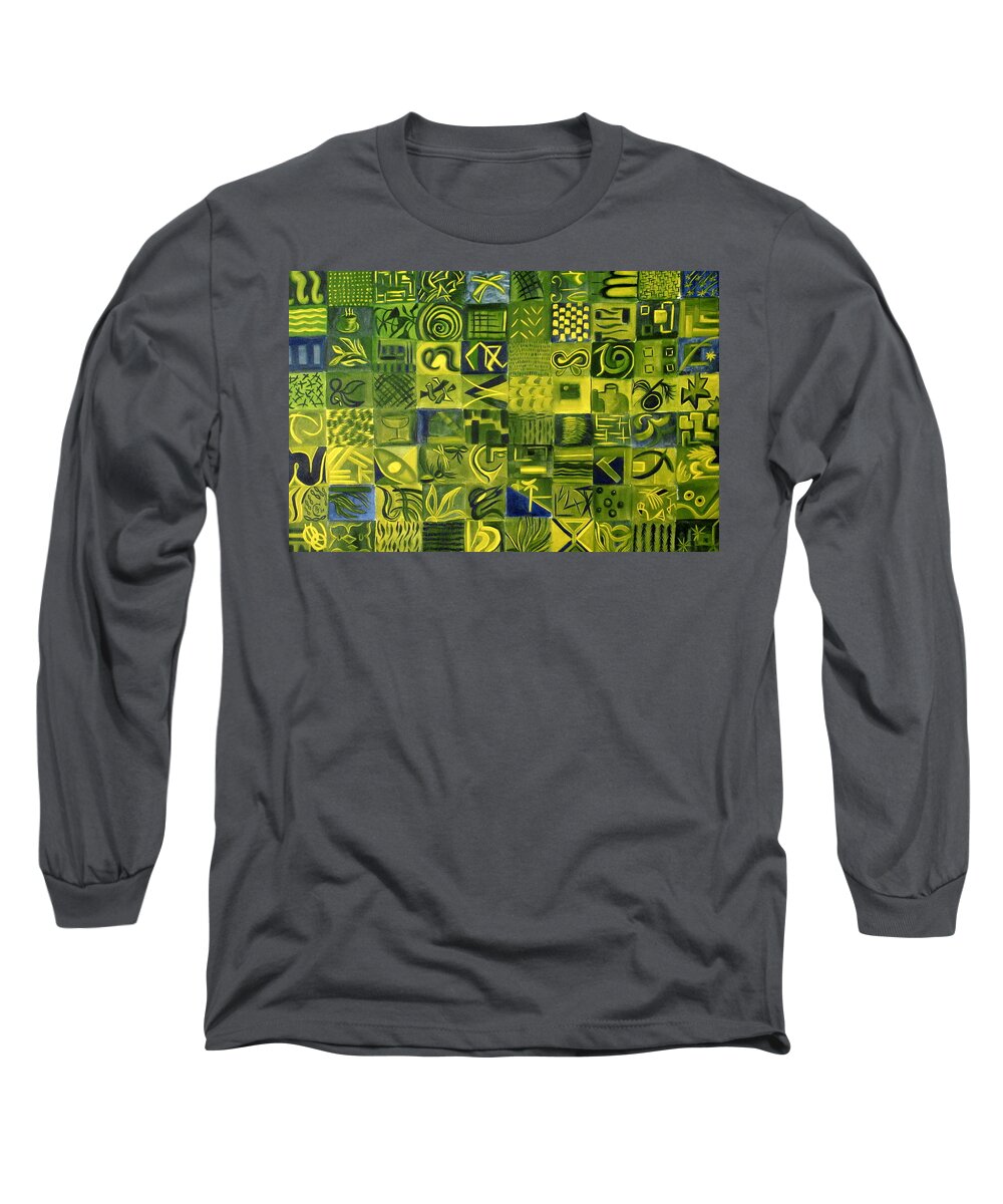 Green Long Sleeve T-Shirt featuring the painting Night On The Lawn by Patricia Cleasby