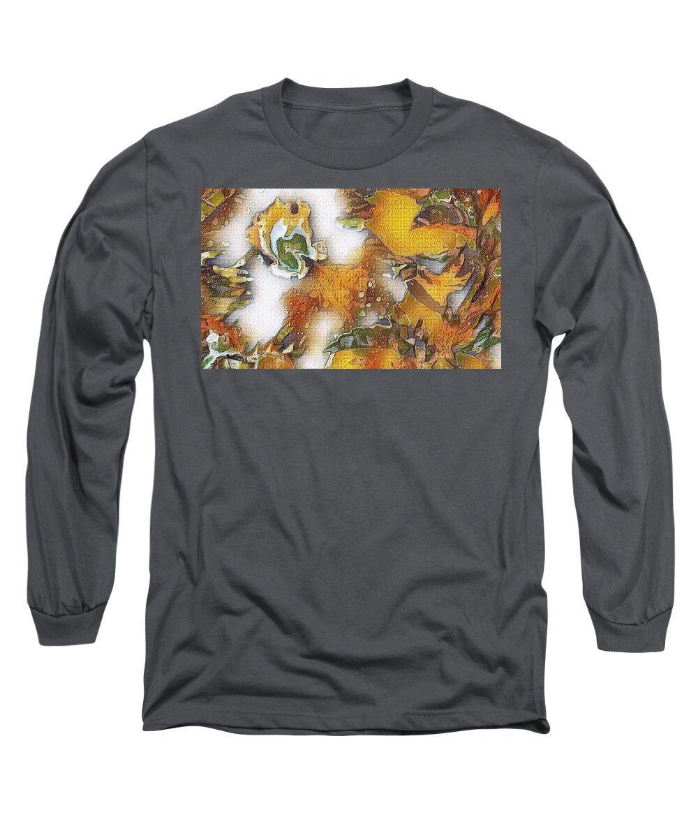 Carte D'or Long Sleeve T-Shirt featuring the drawing Carte d'or by Brenae Cochran