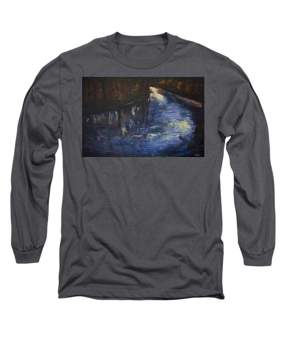 Fall Long Sleeve T-Shirt featuring the painting October Reflections #1 by John Hansen