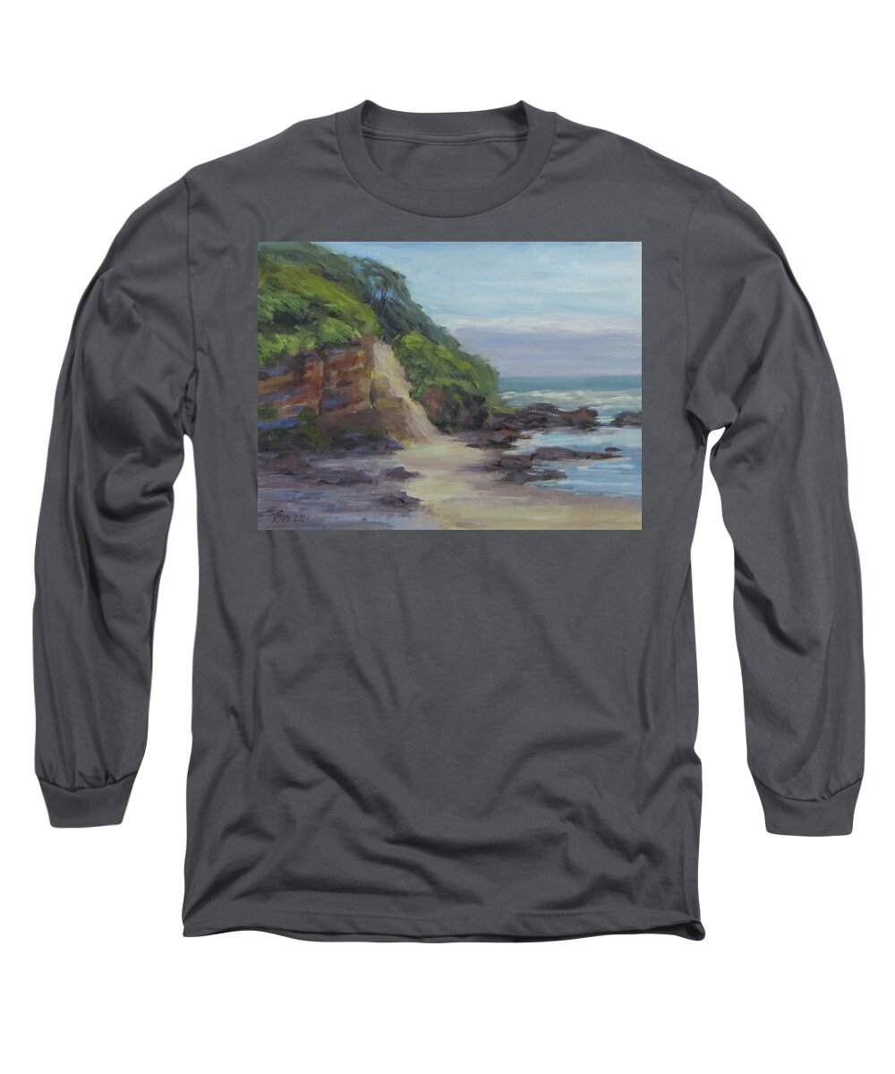 Coast Long Sleeve T-Shirt featuring the painting On the Coast #1 by Karen Ilari