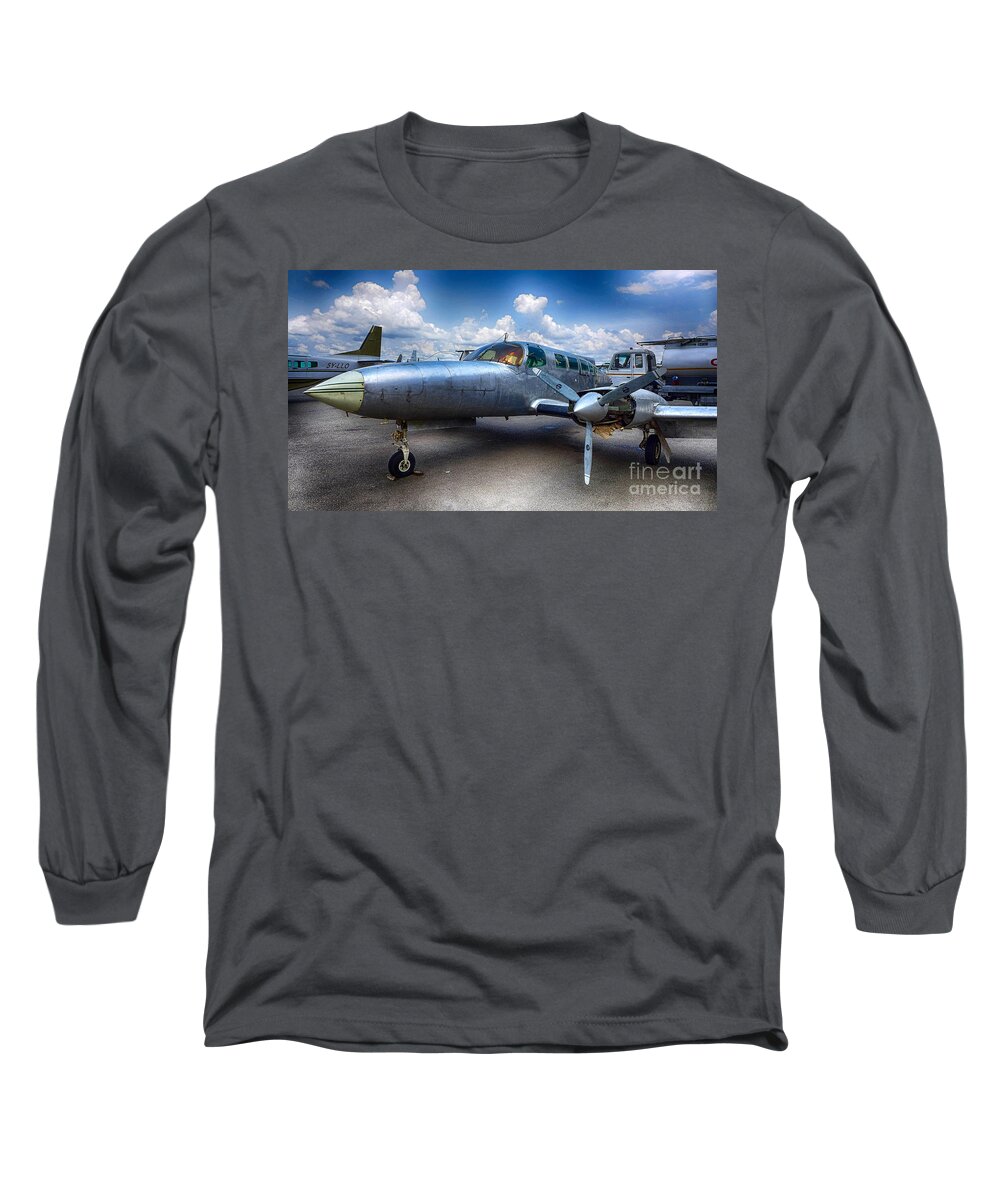 Plane Long Sleeve T-Shirt featuring the photograph Parked #1 by Charuhas Images