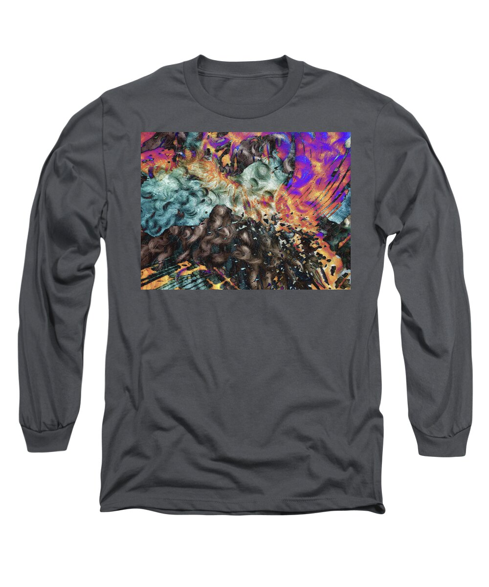 Abstract Long Sleeve T-Shirt featuring the photograph Psychedelic Fur by Matt Cegelis