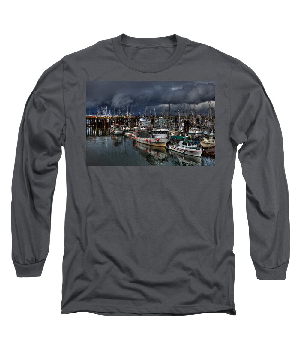 Marina Long Sleeve T-Shirt featuring the photograph Salish Storm #1 by Randy Hall