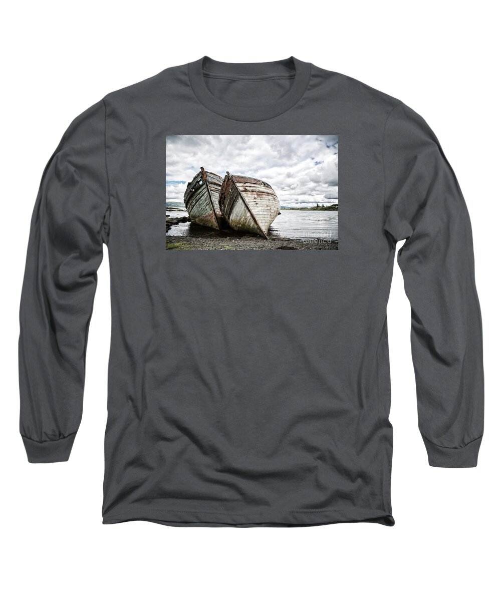 Mull Long Sleeve T-Shirt featuring the photograph Shipwrecks #1 by Jane Rix