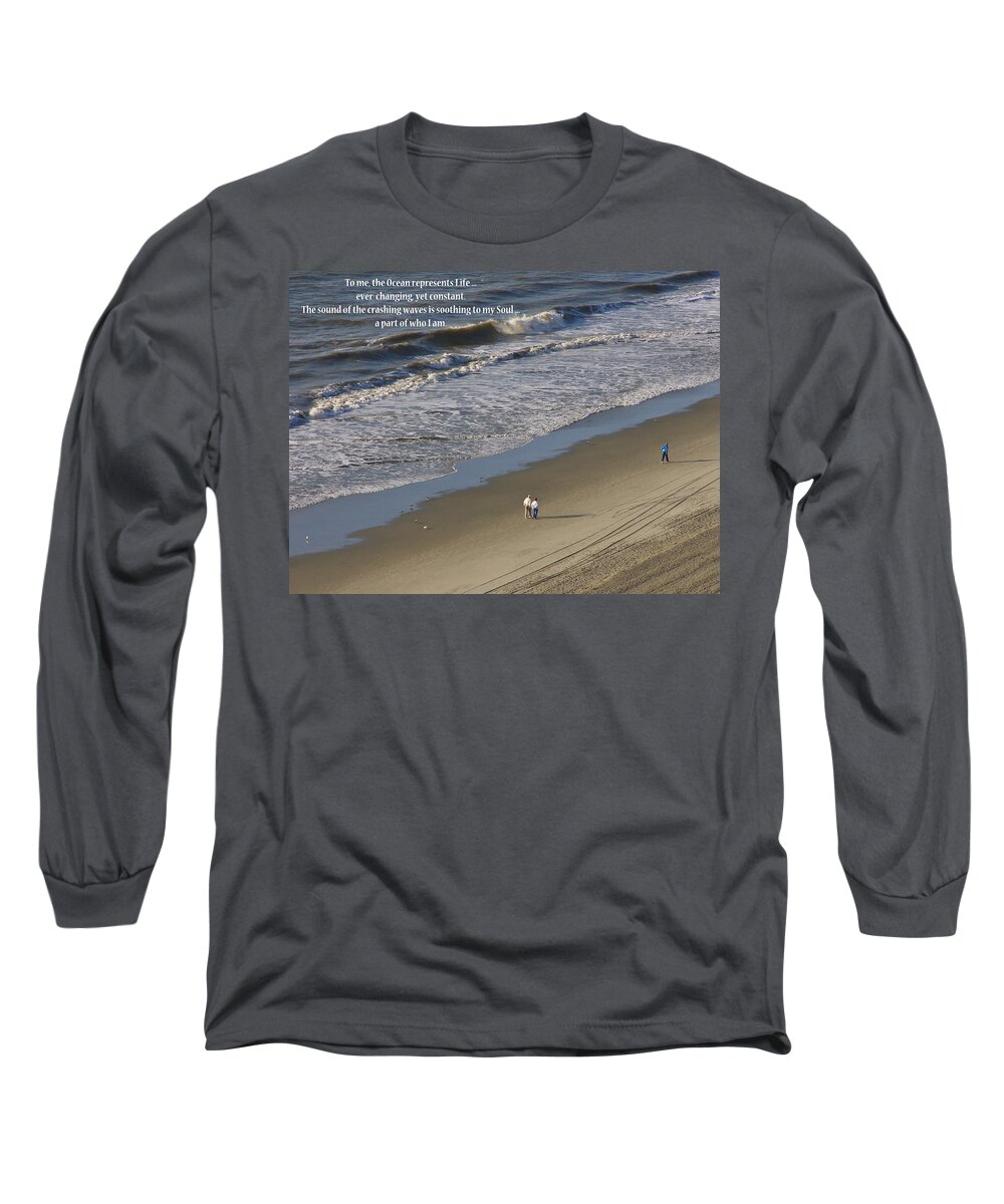 Photograph Long Sleeve T-Shirt featuring the photograph The Ocean #2 by Rhonda McDougall