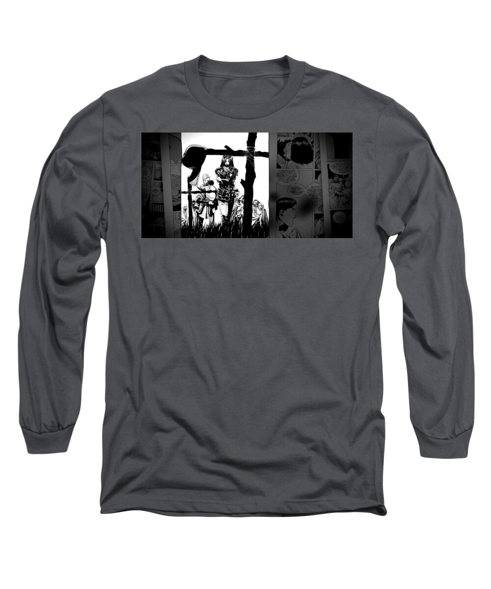The Walking Dead Long Sleeve T-Shirt featuring the digital art The Walking Dead #1 by Maye Loeser