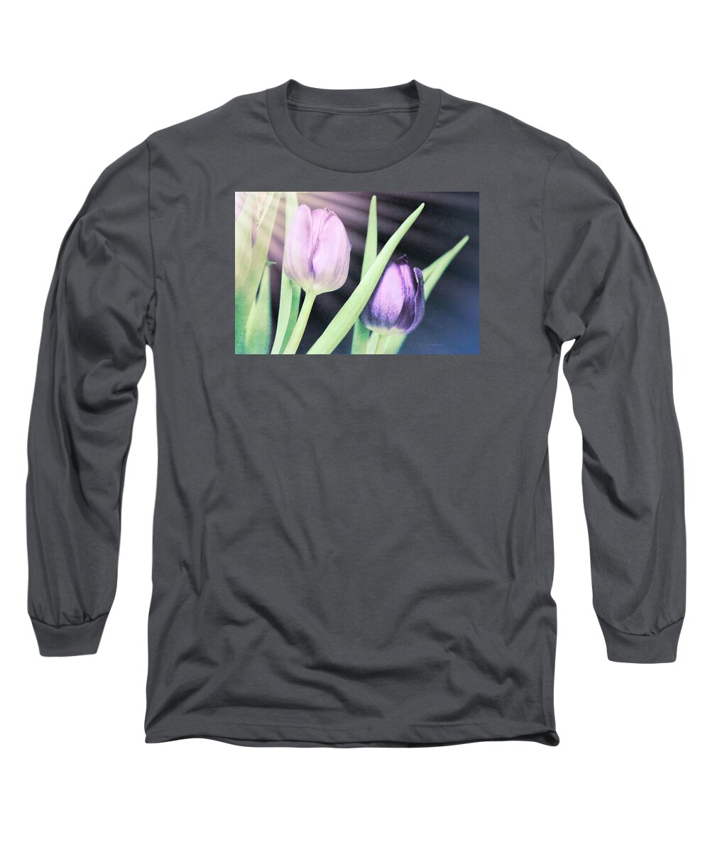 Photo Art Long Sleeve T-Shirt featuring the photograph Tulips on Parade #1 by Bonnie Bruno