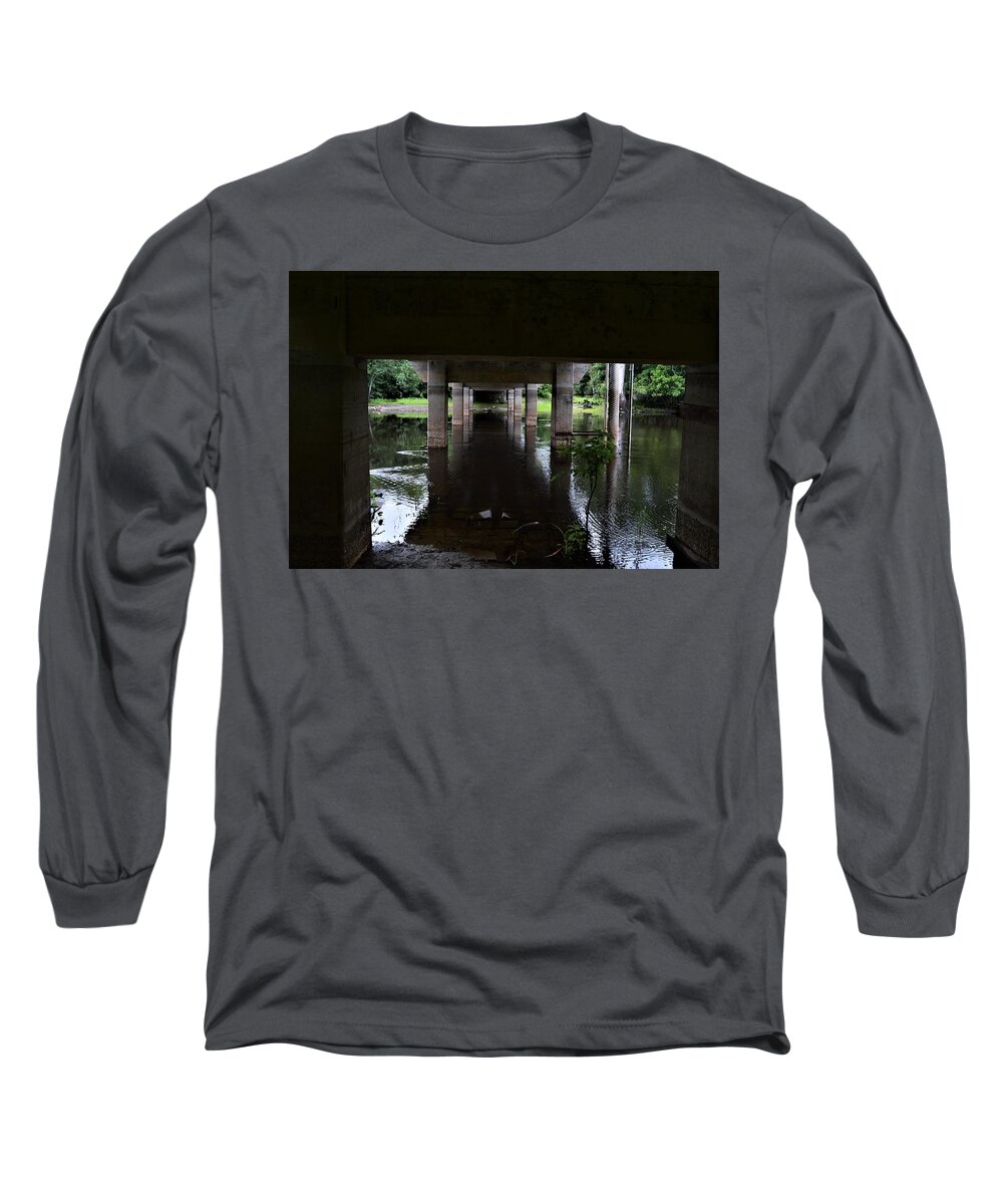 Under The Withlacoochee Bridge Long Sleeve T-Shirt featuring the photograph Under the Withlacoochee Bridge #1 by Warren Thompson