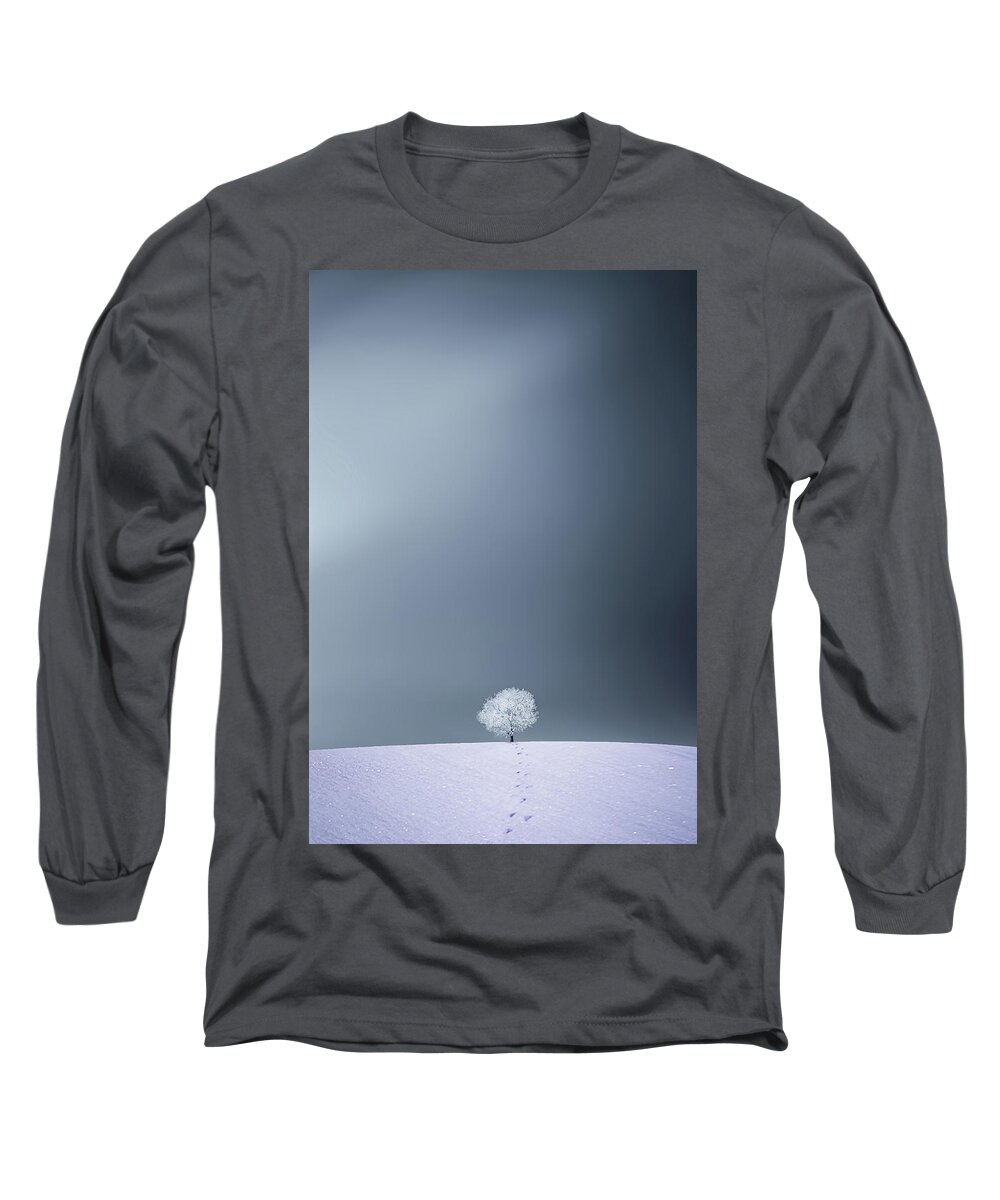 Landscape Long Sleeve T-Shirt featuring the photograph Winter Tree #1 by Bess Hamiti