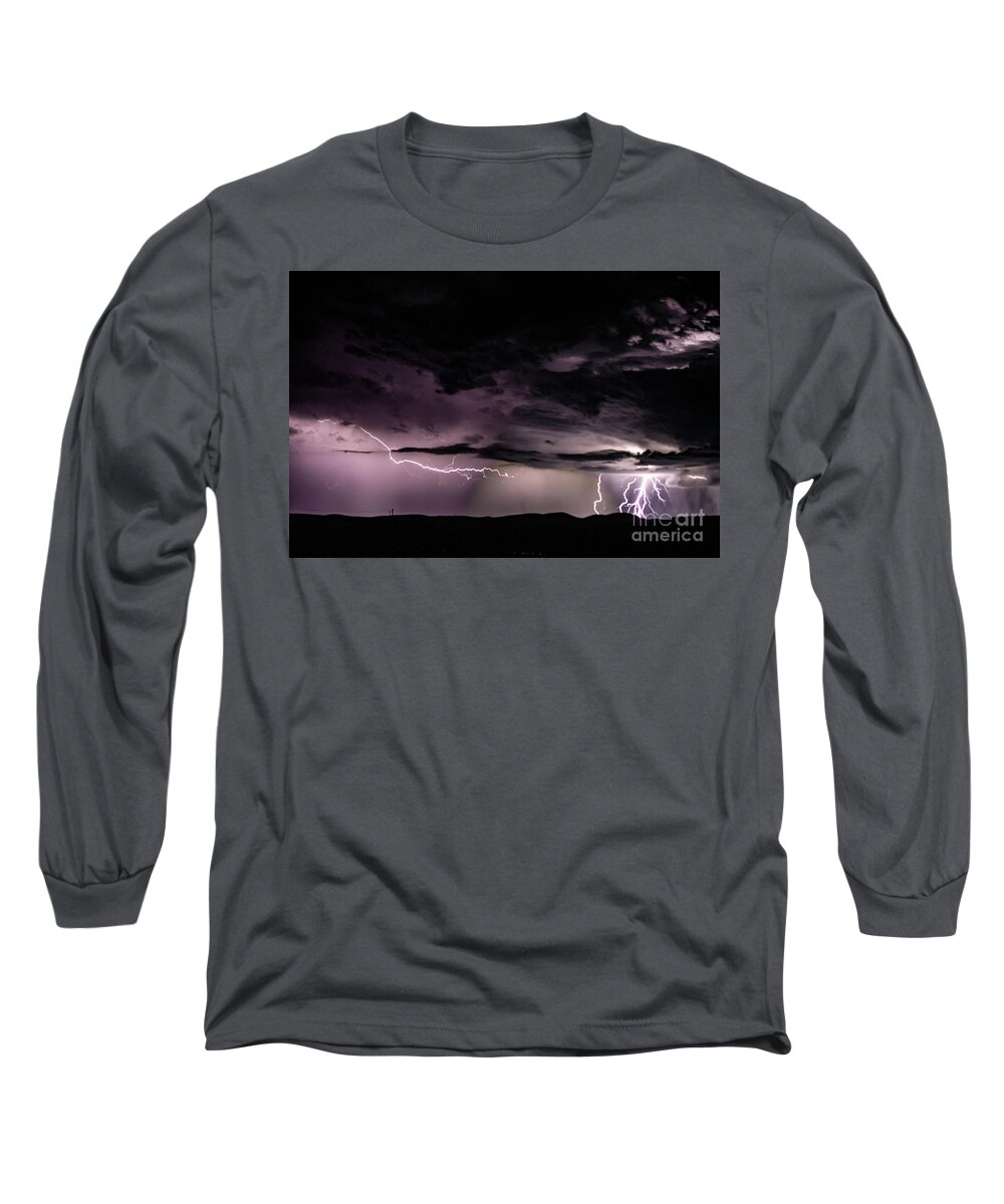 Lightning Long Sleeve T-Shirt featuring the photograph Lightning #18 by Mark Jackson