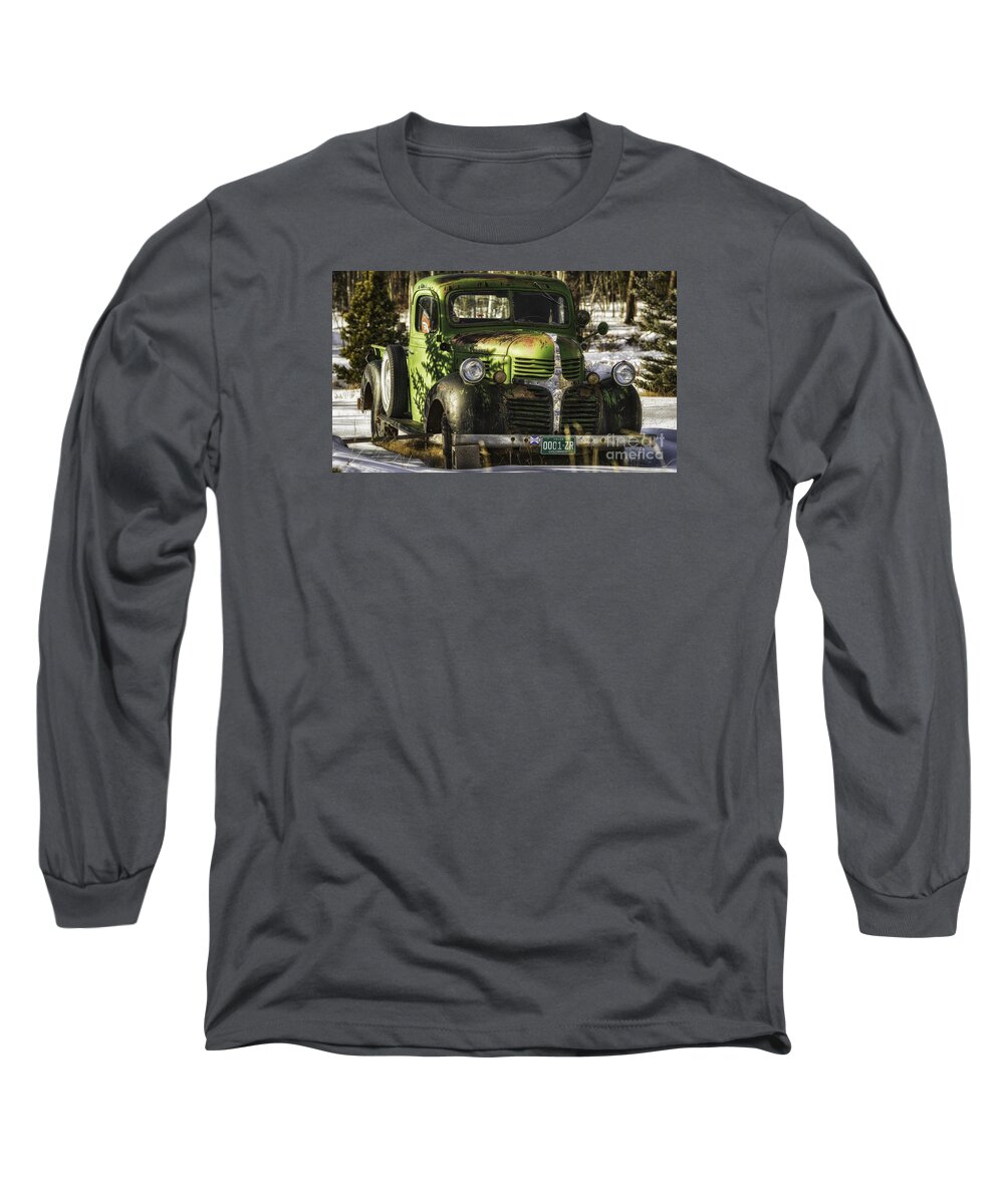 Dodge Long Sleeve T-Shirt featuring the photograph 1940's Dodge by Bitter Buffalo Photography