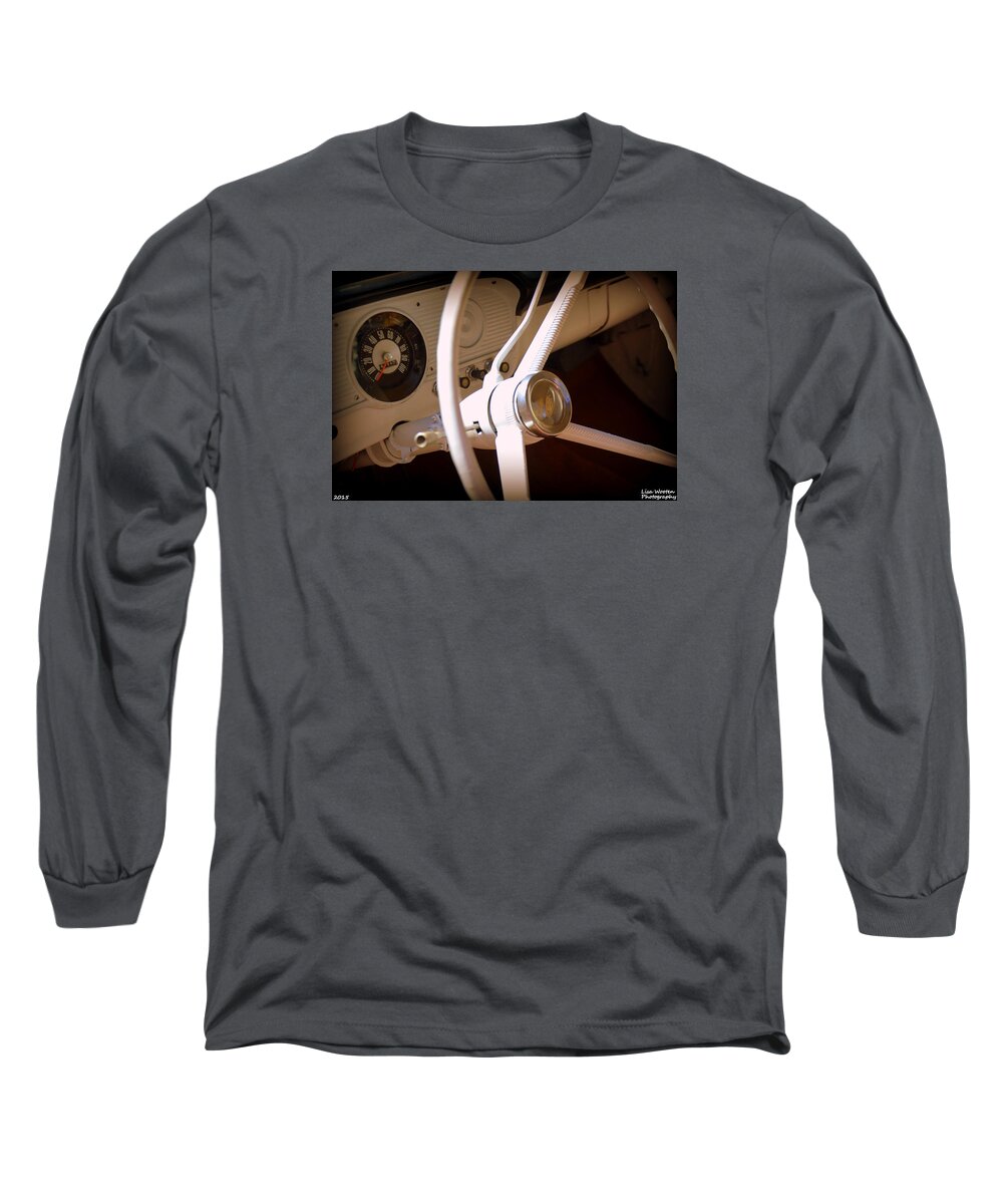 1966 Long Sleeve T-Shirt featuring the photograph 1966 Ford F100 Interior by Lisa Wooten