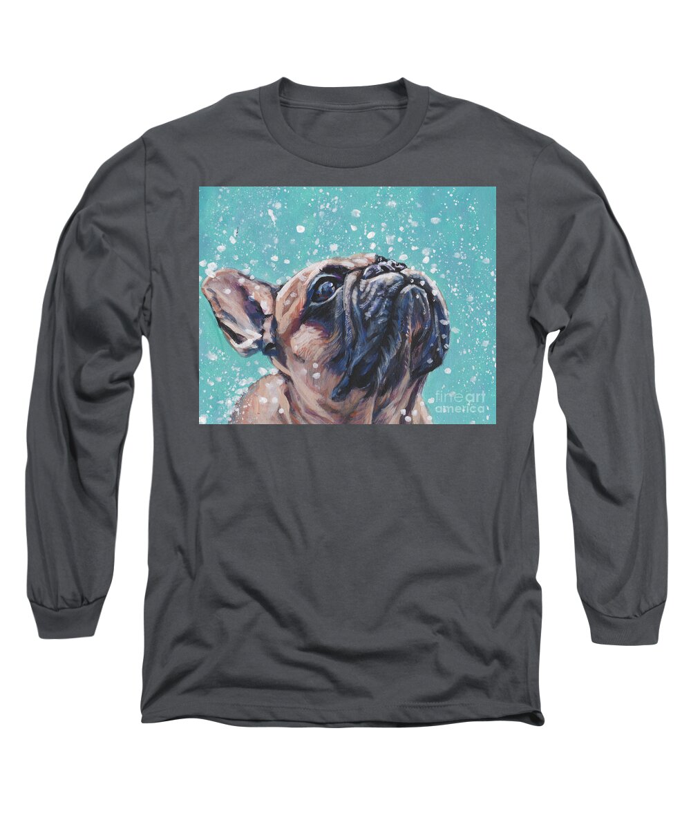 French Bulldog Long Sleeve T-Shirt featuring the painting French Bulldog #2 by Lee Ann Shepard