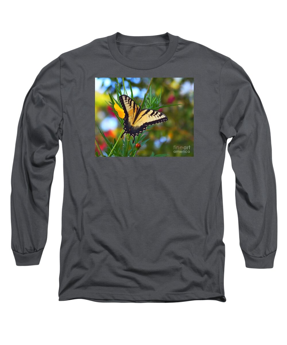Yellow-tiger Swallowtail-butterfly-butterflies-macro-insect-insects Long Sleeve T-Shirt featuring the photograph Swallowtail Butterfly #2 by Scott Cameron