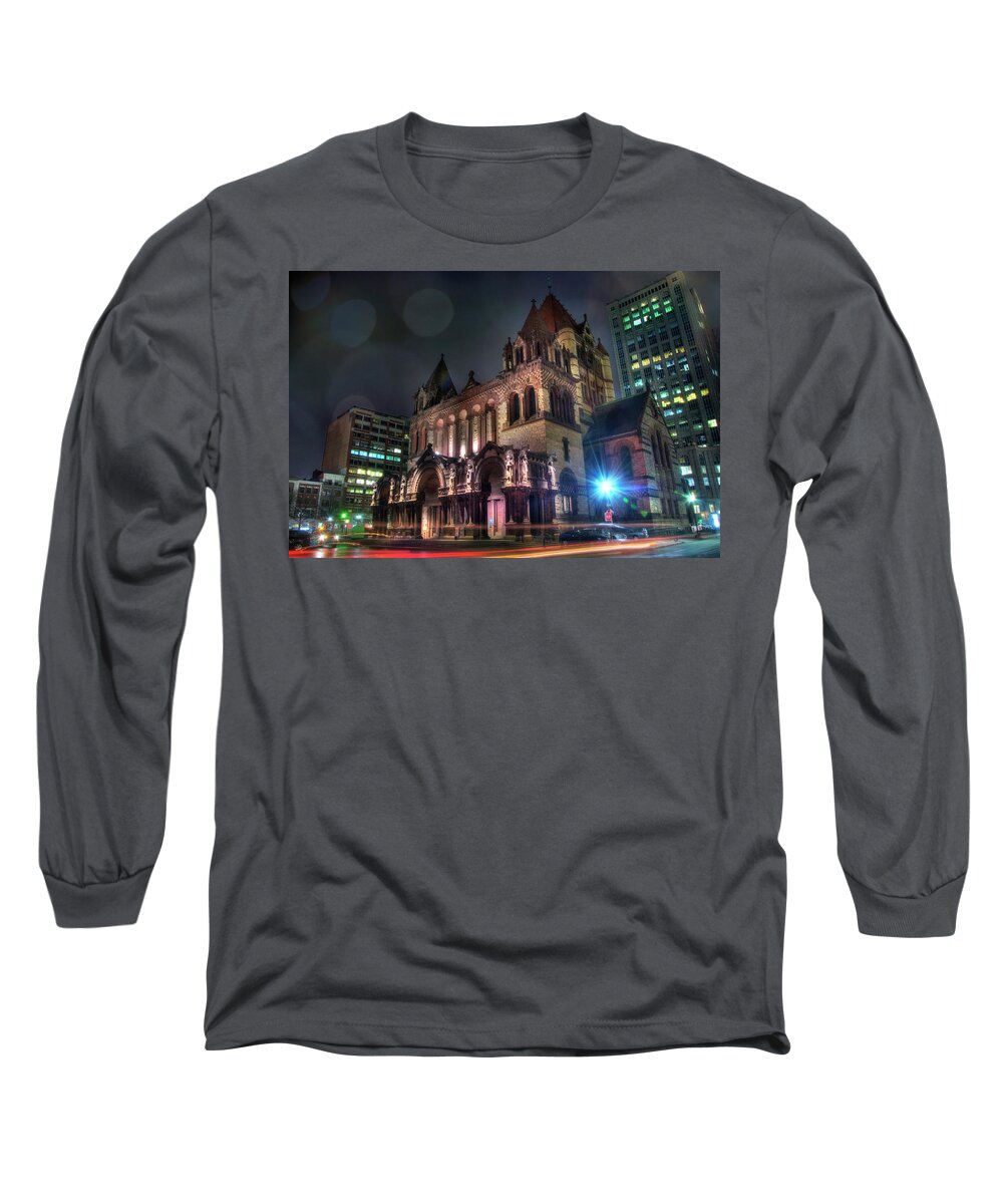 Trinity Church Long Sleeve T-Shirt featuring the photograph Trinity Church - Copley Square Boston #2 by Joann Vitali