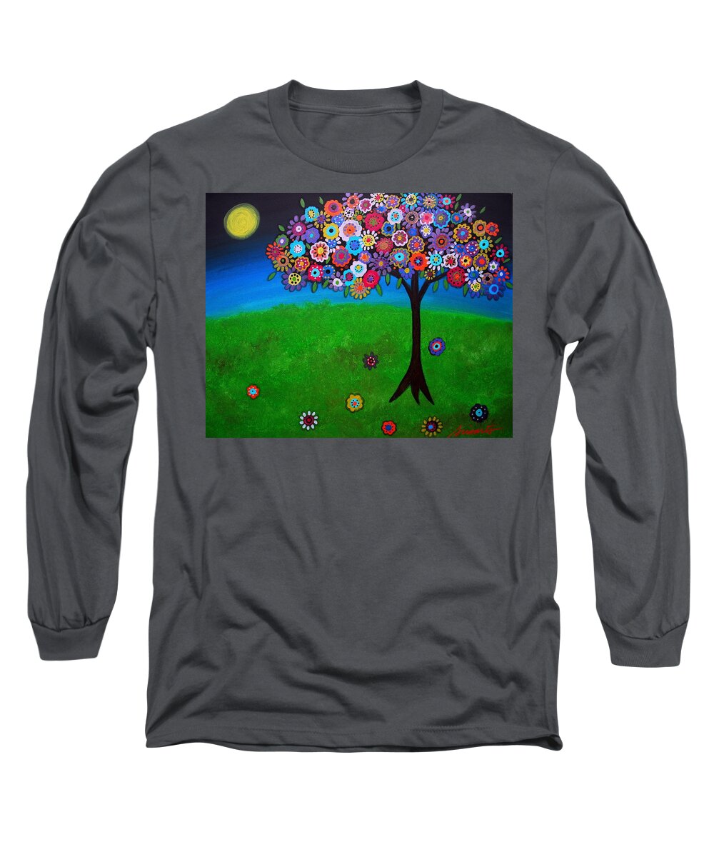 Tree Of Life Long Sleeve T-Shirt featuring the Tree Of Life #20 by Pristine Cartera Turkus