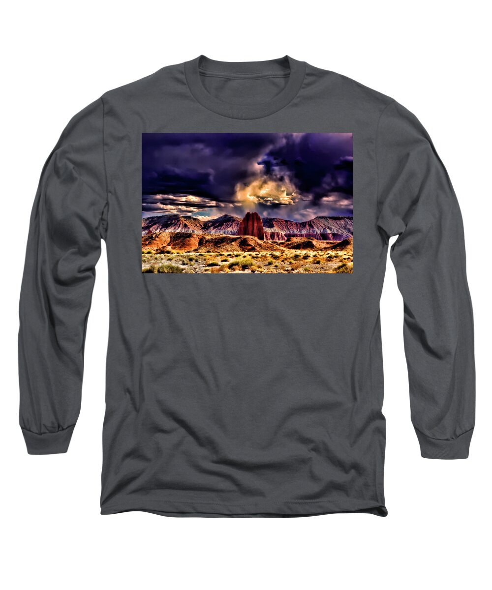 Capitol Reef National Park Long Sleeve T-Shirt featuring the photograph Capitol Reef National Park Catherdal Valley #21 by Mark Smith