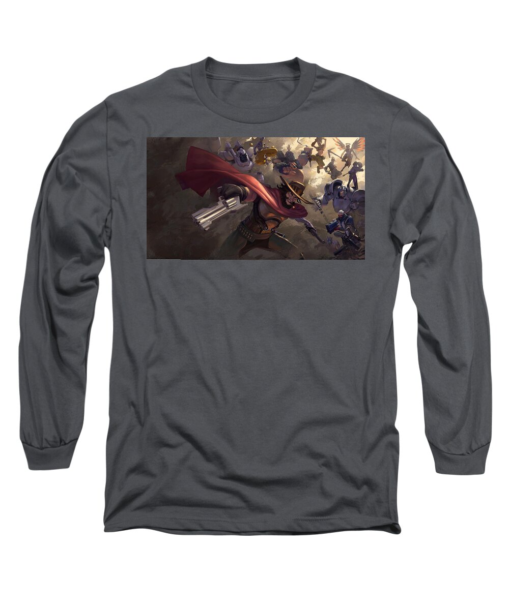 Overwatch Long Sleeve T-Shirt featuring the digital art Overwatch #25 by Super Lovely