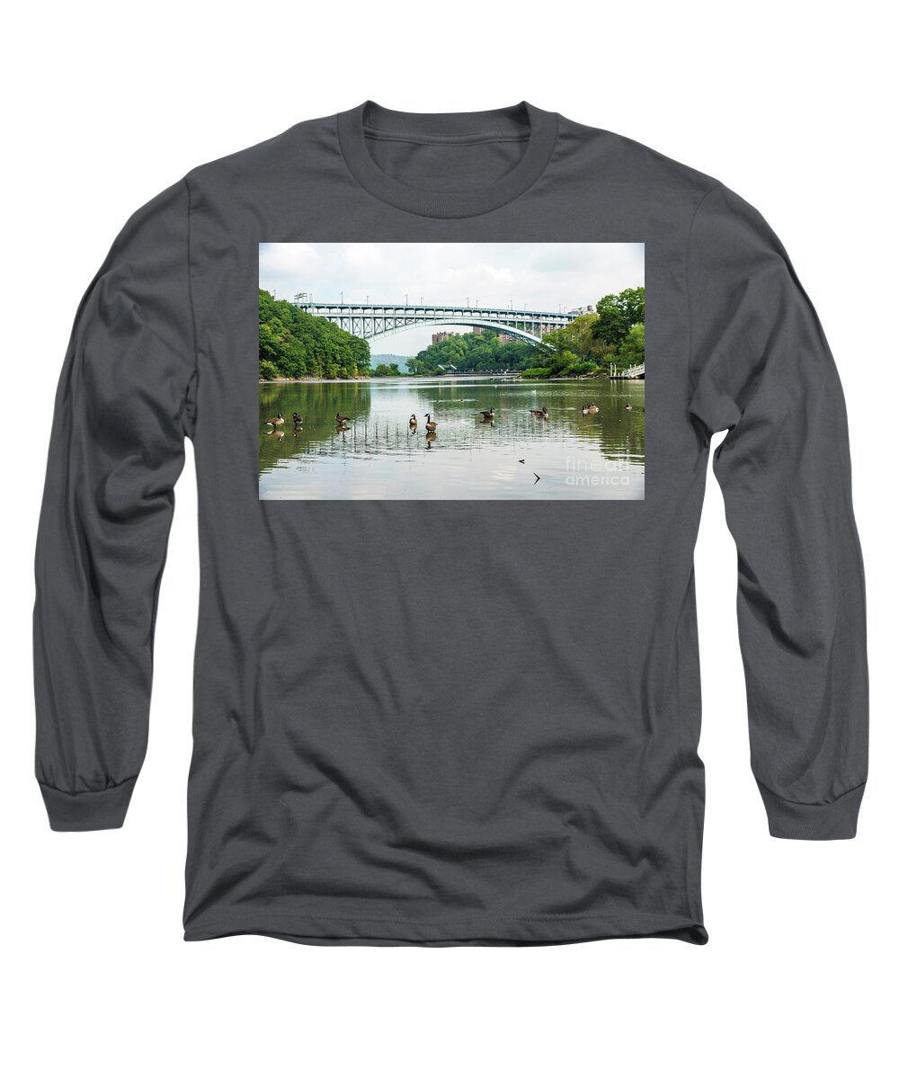 2016 Long Sleeve T-Shirt featuring the photograph Henry Hudson Bridge #3 by Cole Thompson