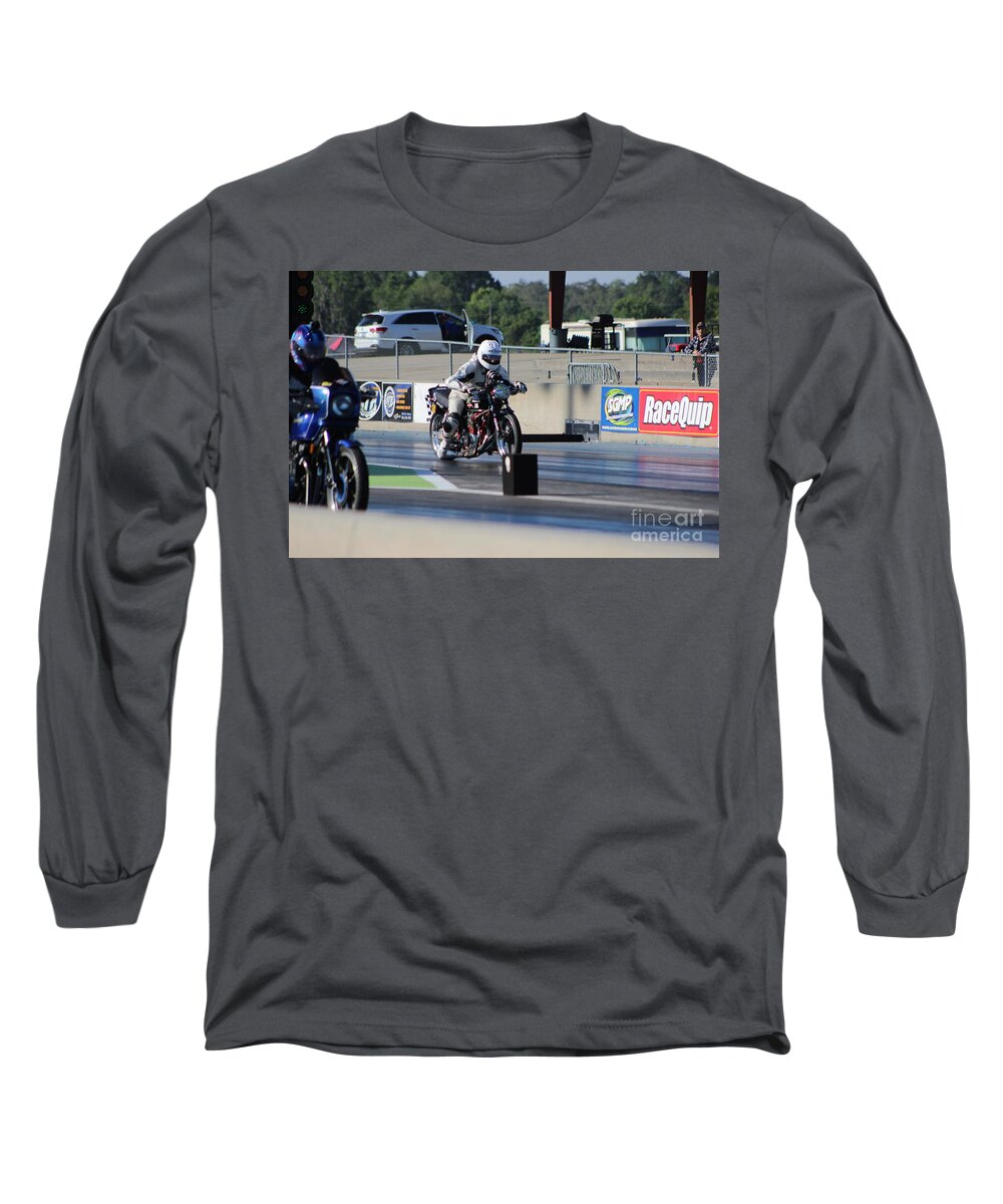 Motorcycle Long Sleeve T-Shirt featuring the photograph Mancup SGMP 2017 by JT #3 by Jack Norton