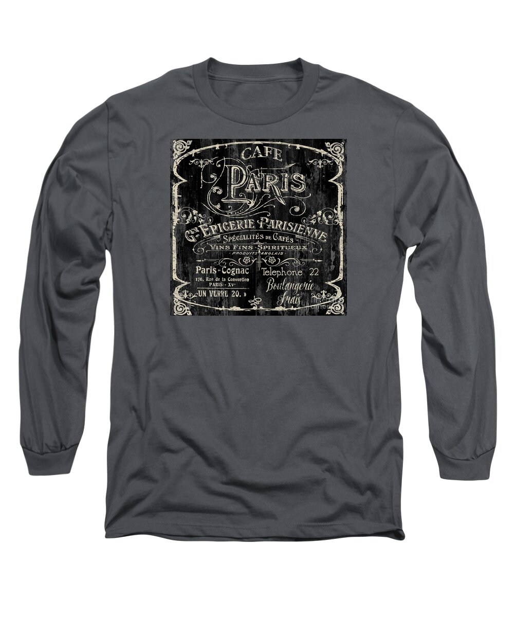Bistro Long Sleeve T-Shirt featuring the painting Paris Bistro #3 by Mindy Sommers
