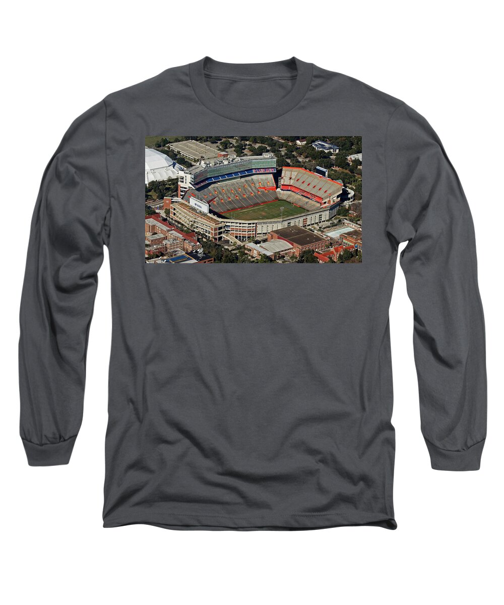 Ben Hill Griffin Long Sleeve T-Shirt featuring the photograph Florida Field by Farol Tomson