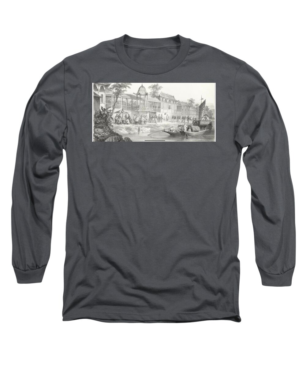Fortavion (gc) China War. Historical And Anecdotal Shown Great Panorama Long Sleeve T-Shirt featuring the painting Historical And Anecdotal Shown Great Panorama #4 by MotionAge Designs