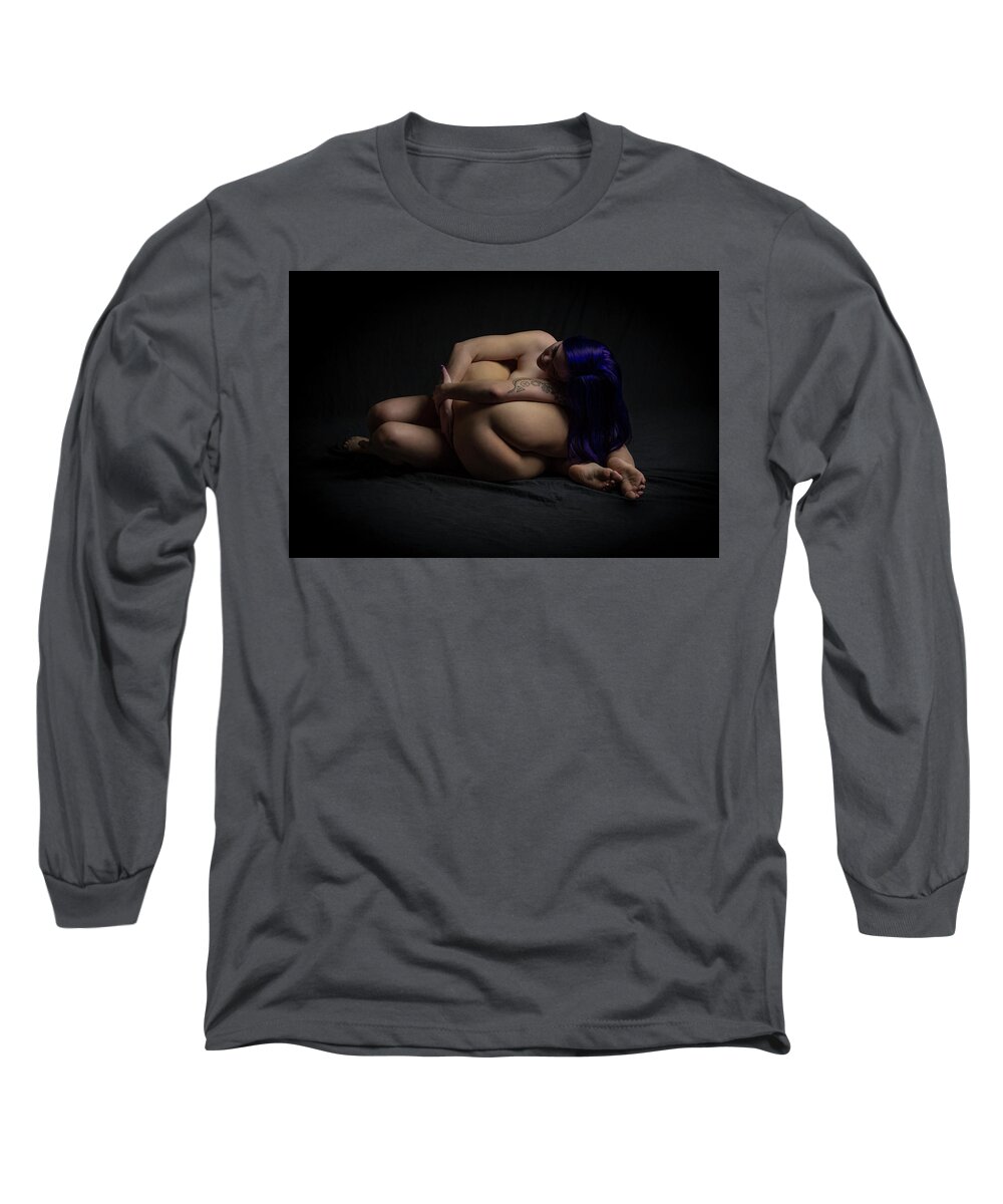 Sexy Long Sleeve T-Shirt featuring the photograph Nude #4 by La Bella Vita Boudoir