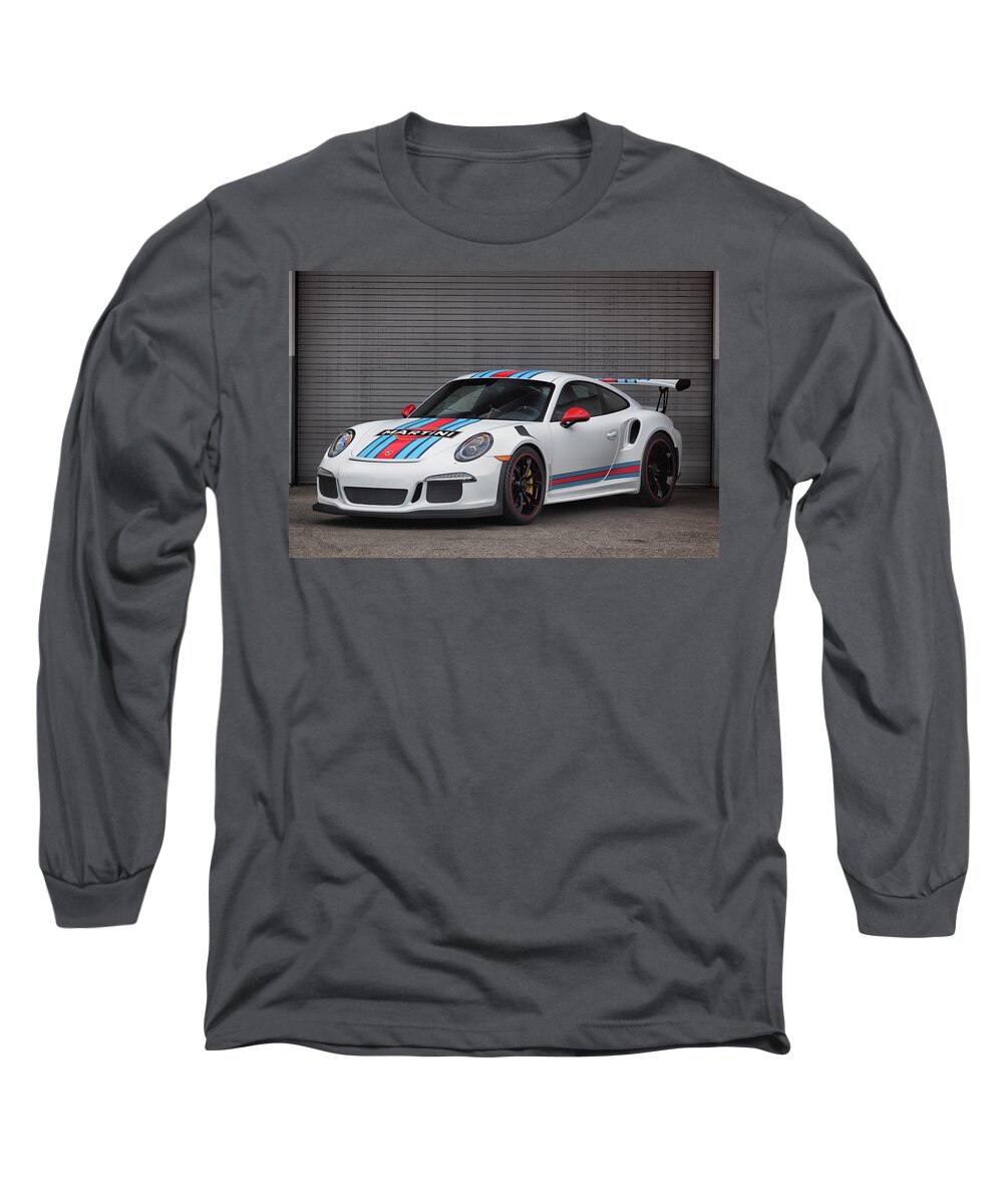 Cars Long Sleeve T-Shirt featuring the photograph #Martini #Porsche 911 #GT3RS #Print #5 by ItzKirb Photography
