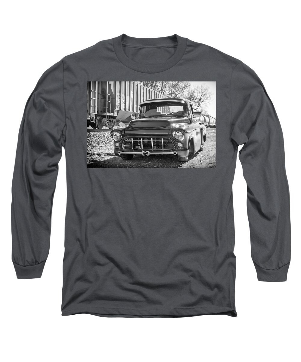 1956 Chevrolet Truck Long Sleeve T-Shirt featuring the photograph 56 Chevy Truck by Guy Whiteley