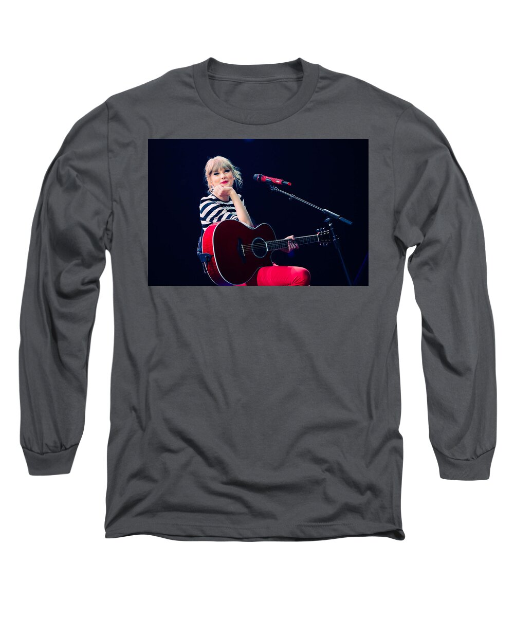 Taylor Swift Long Sleeve T-Shirt featuring the digital art Taylor Swift #9 by Super Lovely