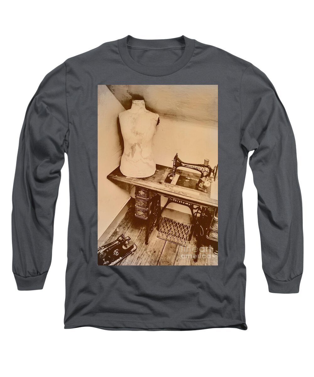 Design Long Sleeve T-Shirt featuring the photograph A dressmakers corner by Jorgo Photography