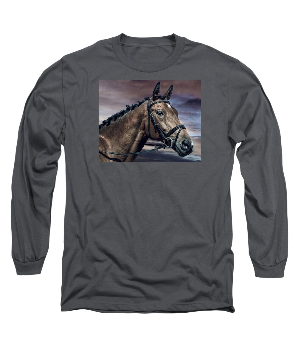 Horse Long Sleeve T-Shirt featuring the photograph A Horse called Zi by Brian Tarr