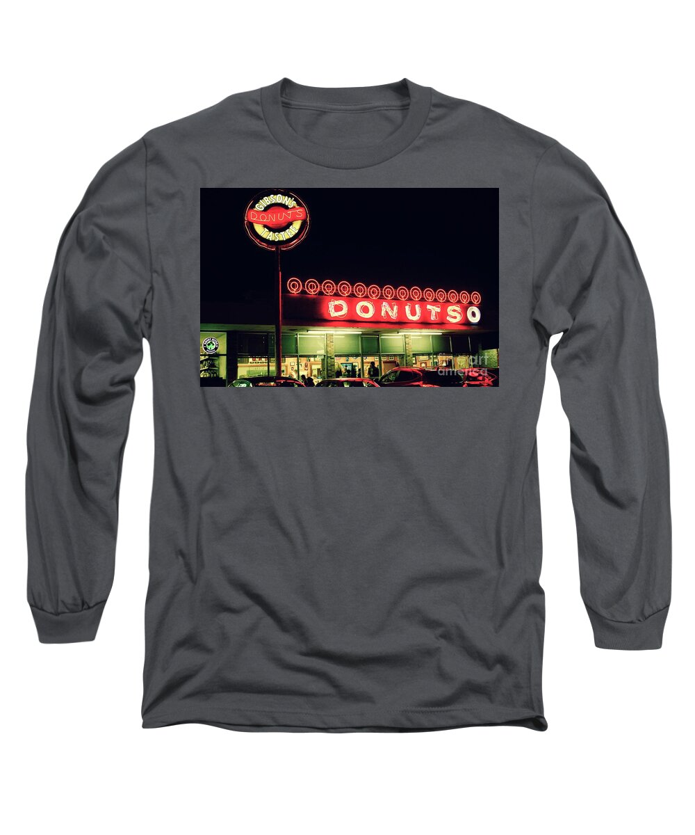 Donuts Long Sleeve T-Shirt featuring the photograph A Light in the Darkness by Alice Mainville