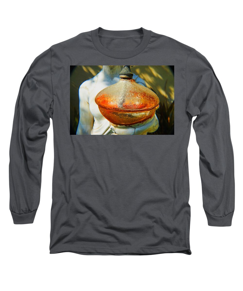 Statue Long Sleeve T-Shirt featuring the photograph A Light of Love by Giorgio Tuscani