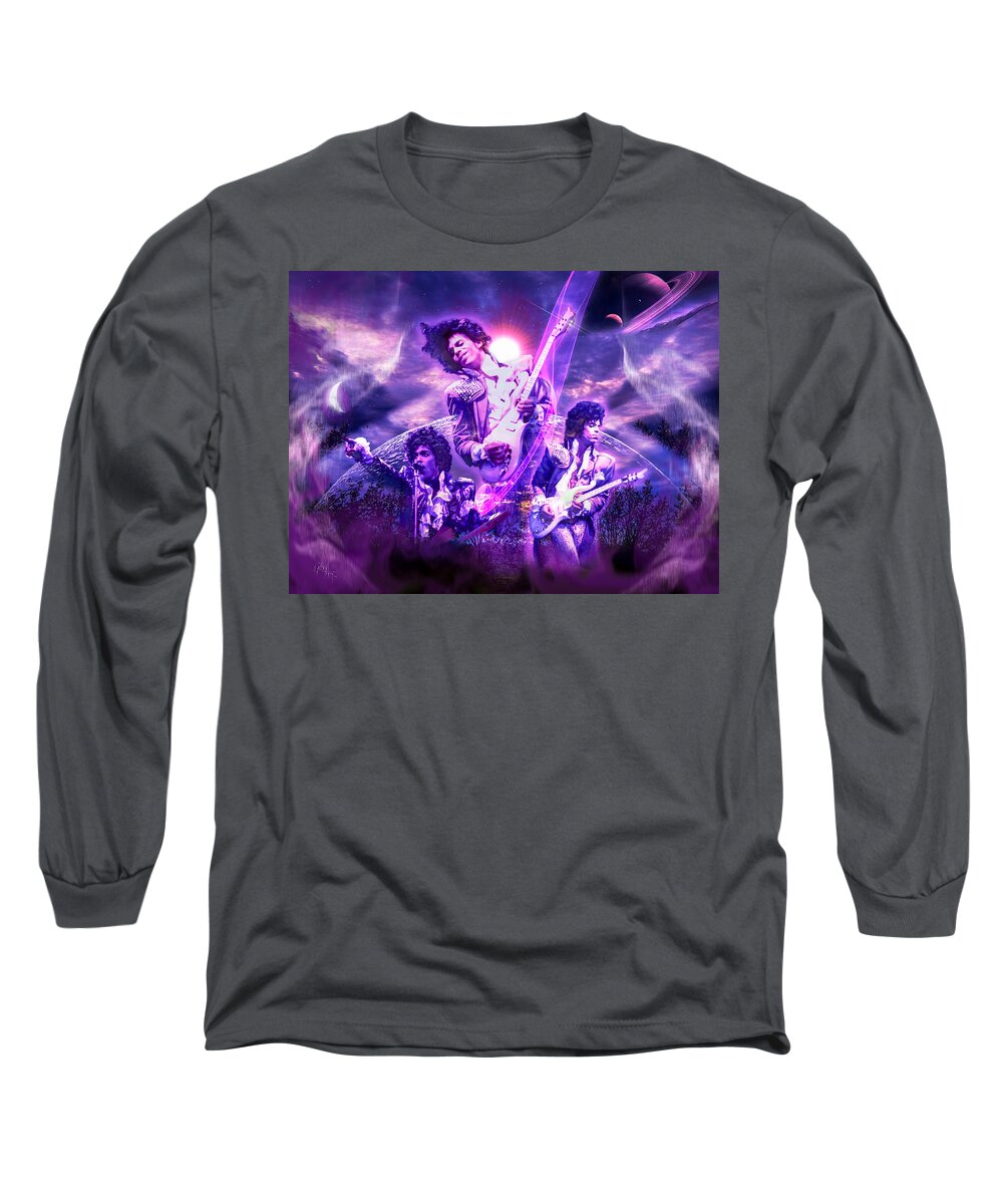 Prince Long Sleeve T-Shirt featuring the digital art A Prince for the Heavens by Glenn Feron