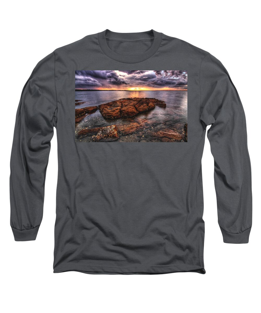 Port Stephens Long Sleeve T-Shirt featuring the photograph A Storm Is Brewing by Paul Svensen